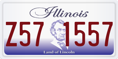 IL license plate Z571557