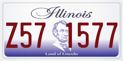 IL license plate Z571577