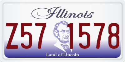 IL license plate Z571578