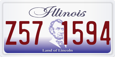 IL license plate Z571594