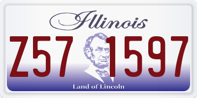 IL license plate Z571597