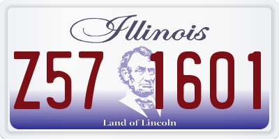 IL license plate Z571601