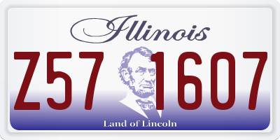 IL license plate Z571607
