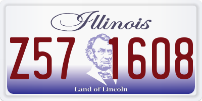 IL license plate Z571608