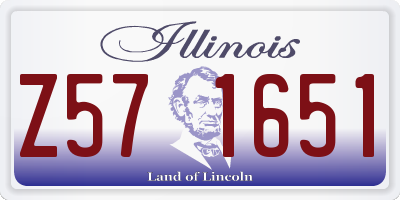 IL license plate Z571651