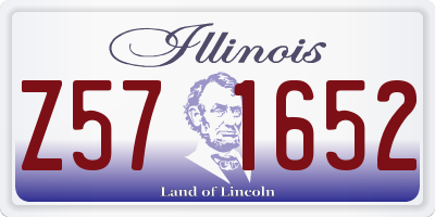 IL license plate Z571652