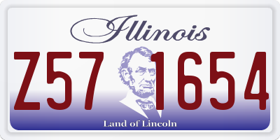 IL license plate Z571654