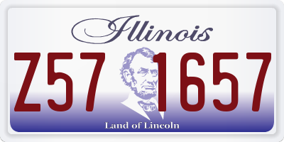 IL license plate Z571657