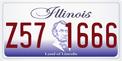 IL license plate Z571666