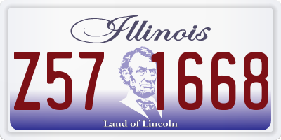 IL license plate Z571668