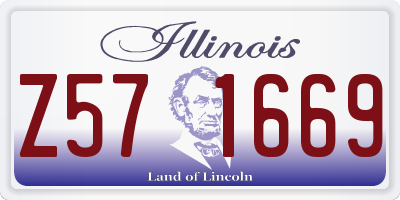 IL license plate Z571669