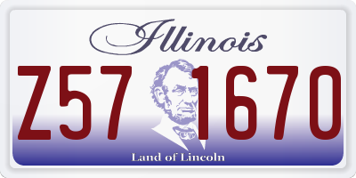 IL license plate Z571670