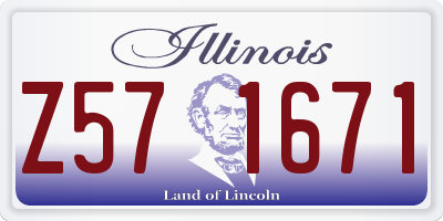 IL license plate Z571671