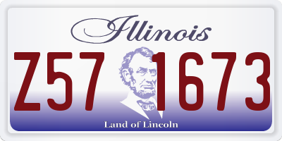 IL license plate Z571673