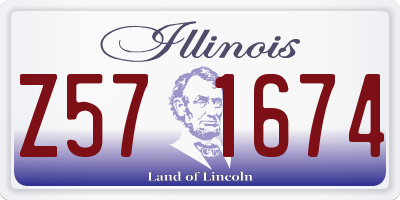 IL license plate Z571674