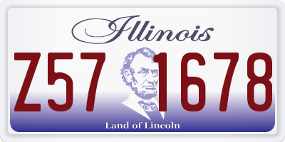 IL license plate Z571678