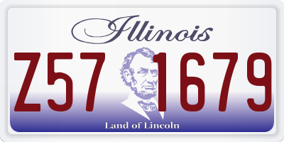 IL license plate Z571679