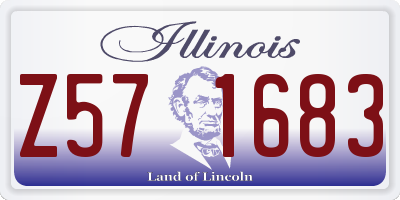 IL license plate Z571683