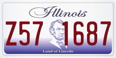 IL license plate Z571687