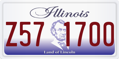 IL license plate Z571700