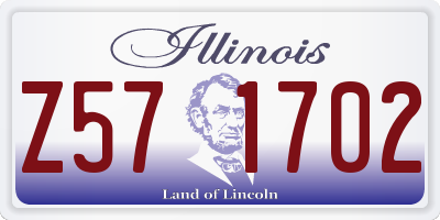 IL license plate Z571702
