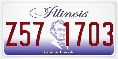 IL license plate Z571703