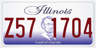 IL license plate Z571704