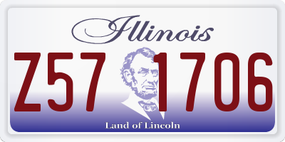 IL license plate Z571706