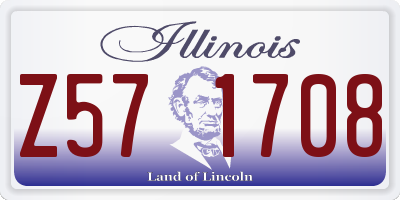 IL license plate Z571708