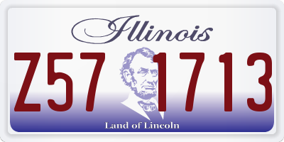 IL license plate Z571713