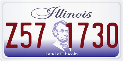 IL license plate Z571730