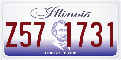 IL license plate Z571731