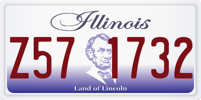 IL license plate Z571732