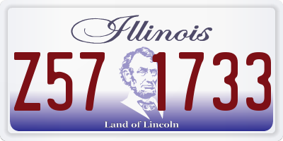 IL license plate Z571733