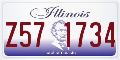 IL license plate Z571734