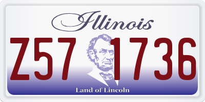 IL license plate Z571736