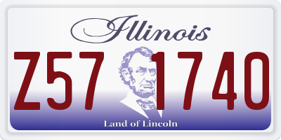IL license plate Z571740
