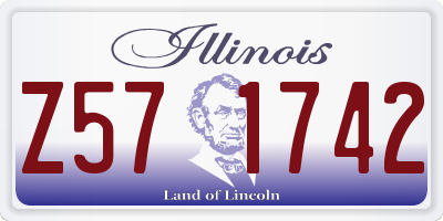 IL license plate Z571742