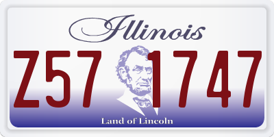 IL license plate Z571747
