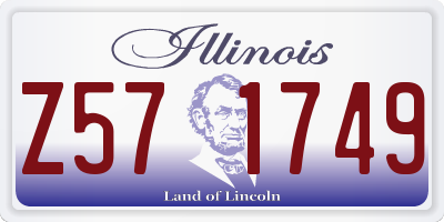 IL license plate Z571749