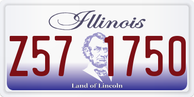 IL license plate Z571750