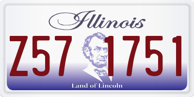 IL license plate Z571751