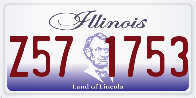 IL license plate Z571753