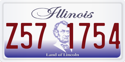 IL license plate Z571754