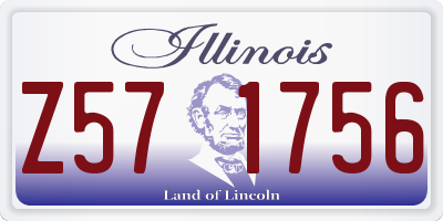 IL license plate Z571756