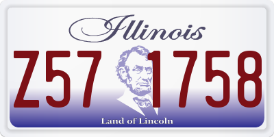 IL license plate Z571758