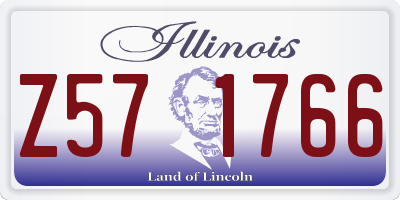 IL license plate Z571766