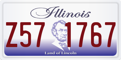 IL license plate Z571767