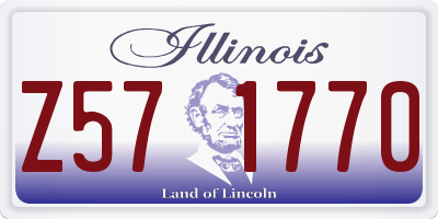 IL license plate Z571770