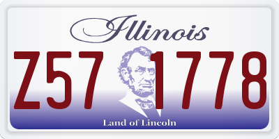 IL license plate Z571778